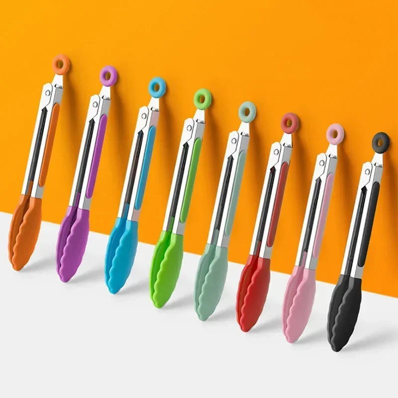 Kitchen Gadgets Products - 7 Inch Non-Slip Food Tongs Creative