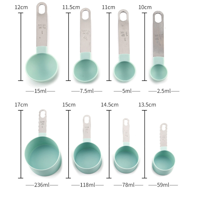 8PCS Measuring Cups Spoons Set - Kitchen Gadgets Products บทวิจารณ์และราคา