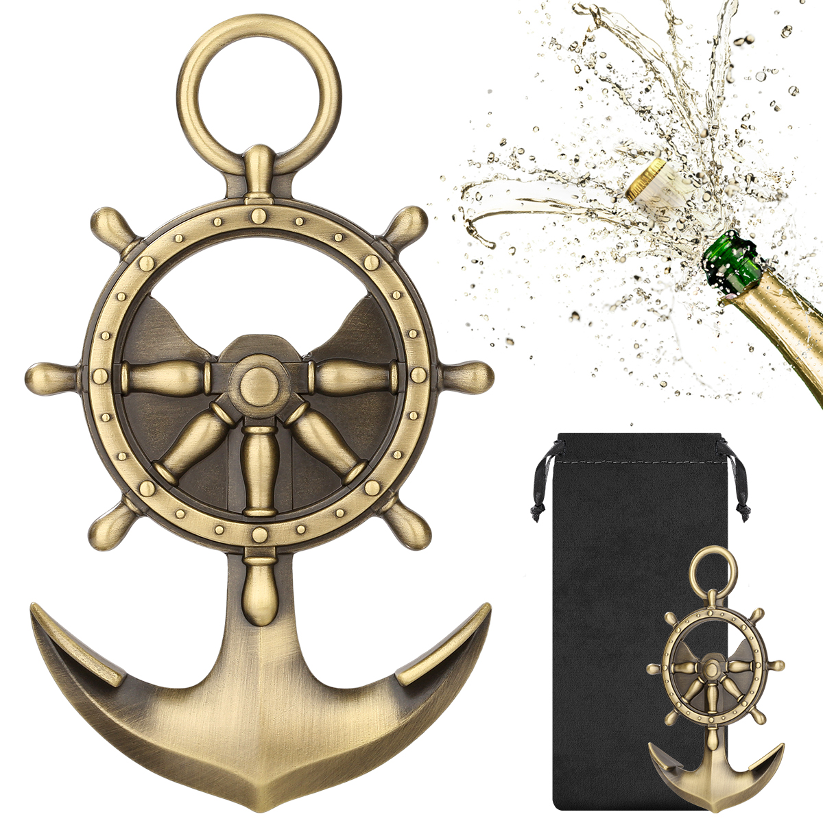 Rudder and Anchor Design Bottl - Kitchen Gadgets For Dad บทวิจารณ์และราคา